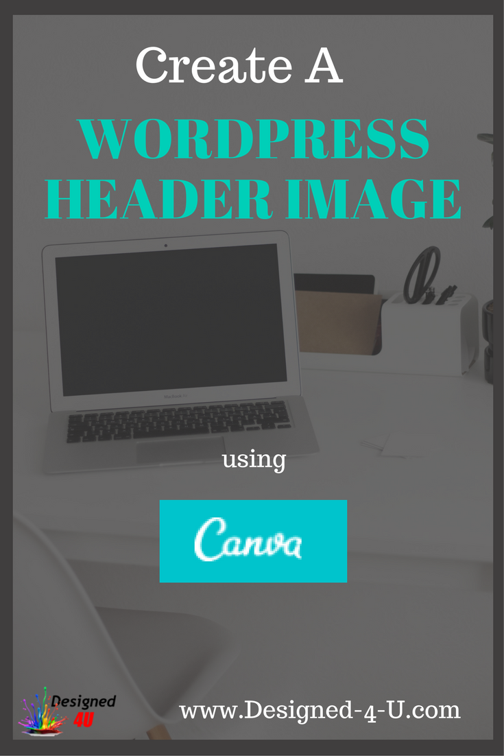 Create a wordpress blog header image using canva